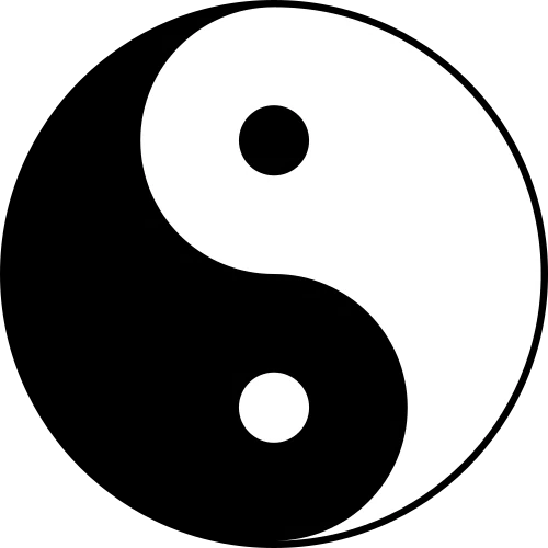 Article "L'Équilibre" ⋅ Franck Cohendet − Blog Suishō Reikidō® ⋅ https://suishoreikido.org − Image : le Tao et l'action des complémentaires "opposés" en nature, le Yin (noir) et le Yang (blanc).